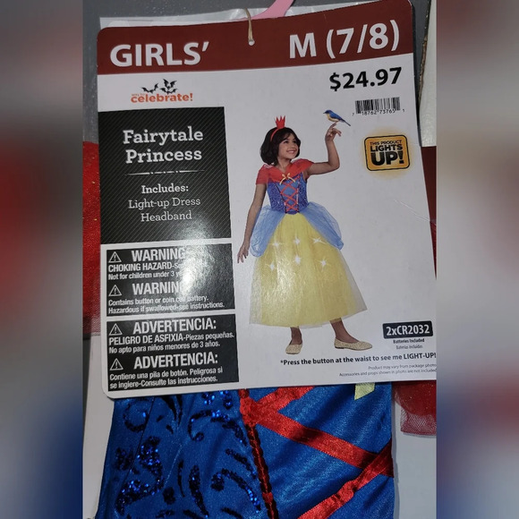 NWT Fairytale Princess Girl's Light Up Halloween Costume Size 7/8 - Picture 5 of 5